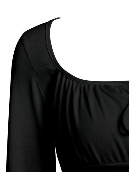 Keyhole Ruched Bust Crop T Shirt - LuckyFash™