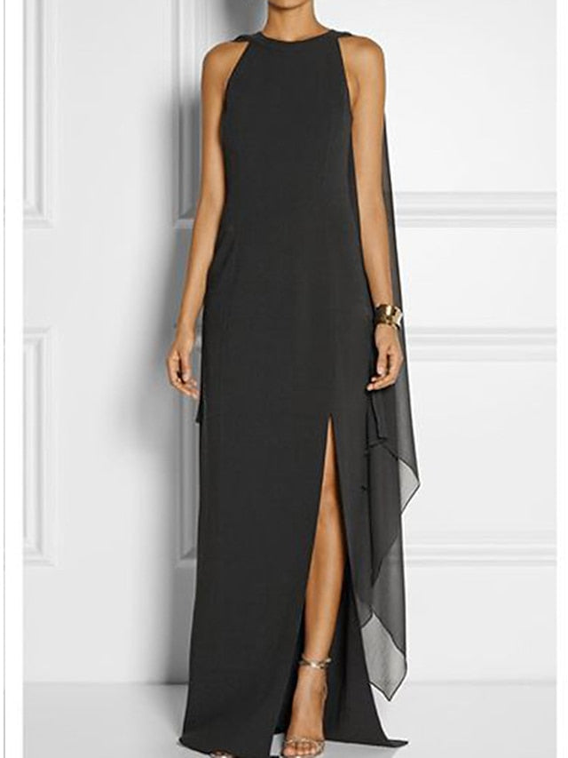 Womenâ€˜s Formal Party Dress Lace Dress Swing Dress Long Dress Maxi Dress Black Blue Purple Long Sleeve Pure Color Lace Winter Fall Spring Crew Neck Fashion Winter Dress Date 2023 S M L XL XXL 3XL 4XL - LuckyFash™