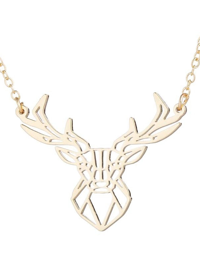 Women's necklace Chic & Modern Party Deer Necklaces / Gold / Silver / Fall / Winter / Spring - LuckyFash™