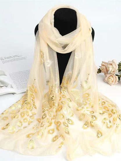 New Peacock Feather Shawls and Wraps for Party Dress Wedding Cape Bride Dress Shawl Women Wrap Shoulder Scarf - LuckyFash™