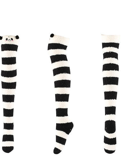 Women's Knee High Socks Home Daily Multi Color Polyester Spandex Basic Classic Warm Cute 1 Pair - LuckyFash™
