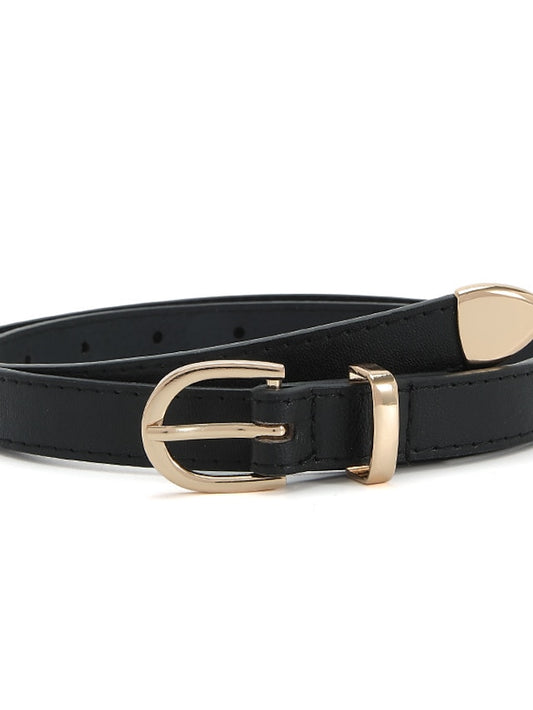 Women's Unisex PU Buckle Belt PU Leather Metal Bucke D-ring Casual Classic Party Daily Violet White Black Silver - LuckyFash™