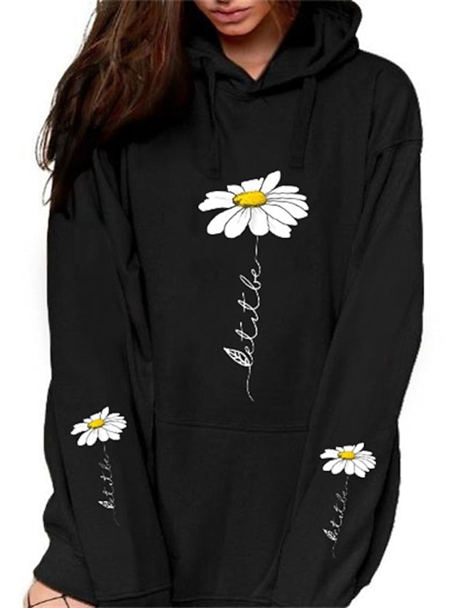 Women's Hoodie Pullover Graphic Butterfly Front Pocket Daily Basic Casual Hoodies Sweatshirts  Blushing Pink Black White - LuckyFash™