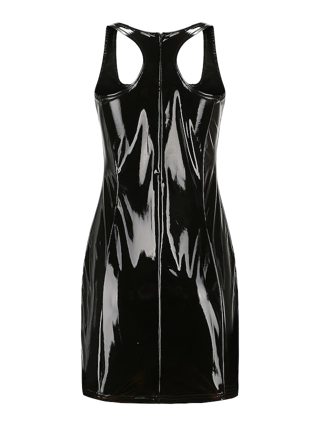 Womenâ€˜s Holiday Dress Bodycon Short Mini Dress Black Pink Red Sleeveless Pure Color Spring Summer Deep U Personalized Stylish Hot Party Slim 2023 S M L - LuckyFash™