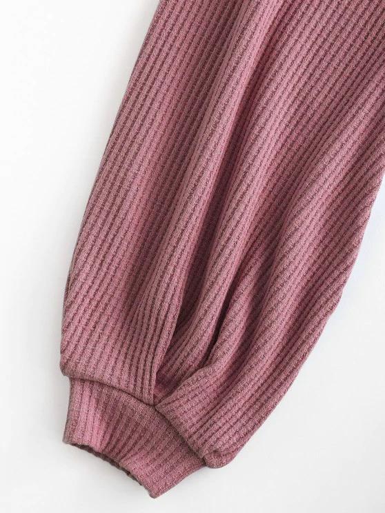 Knit Voluminous Sleeve Cropped Cardigan - LuckyFash™