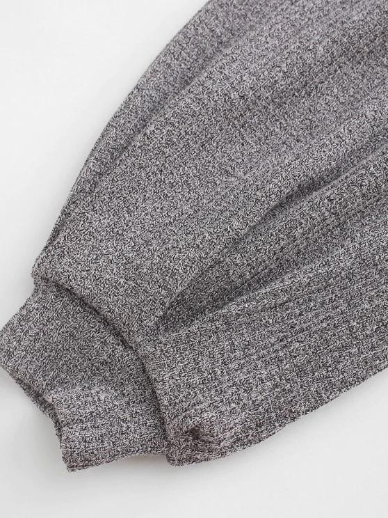 Knit Voluminous Sleeve Cropped Cardigan - LuckyFash™