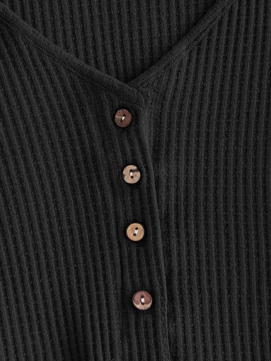 Knit Voluminous Sleeve Cropped Cardigan - LuckyFash™