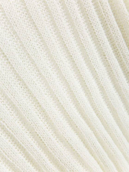 Knitted V Neck Crop Top - LuckyFash™