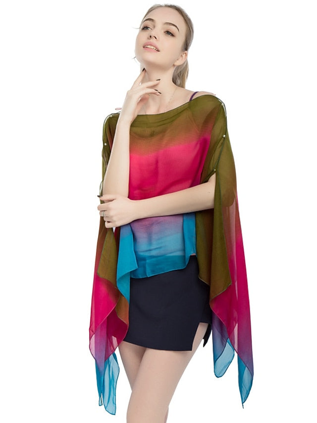 Women's Scarves Shawl Party Holiday Chiffon Vacation Casual Bohemia Sunscreen Outdoor 1 PC - LuckyFash™
