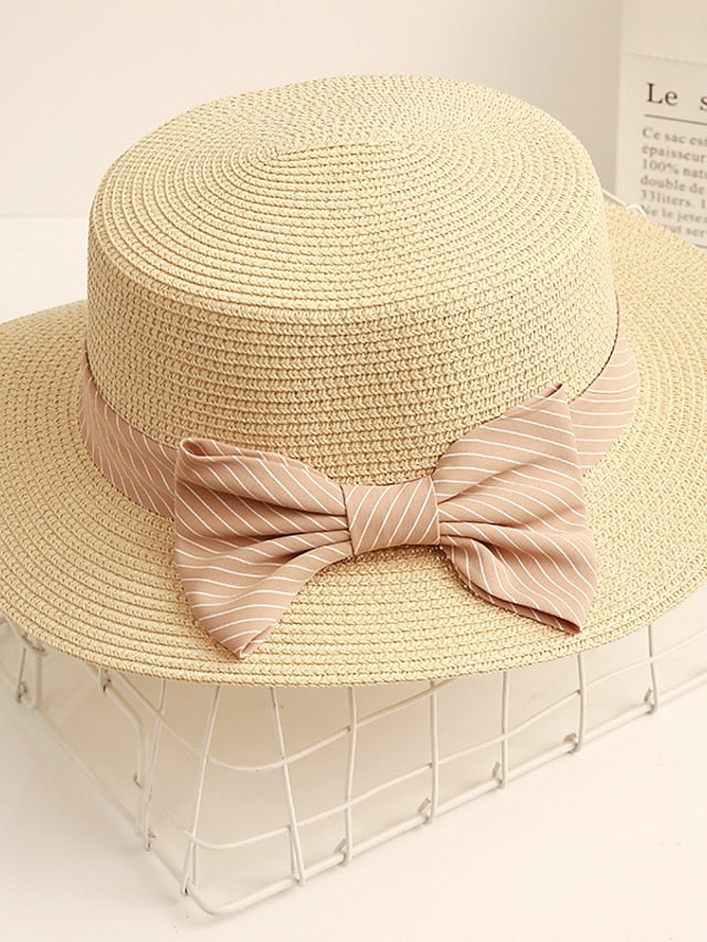 Women's Sun Hat Straw Hat Daily Holiday Straw Vacation Casual Beach Sunscreen Casual / Daily 1 pcs - LuckyFash™