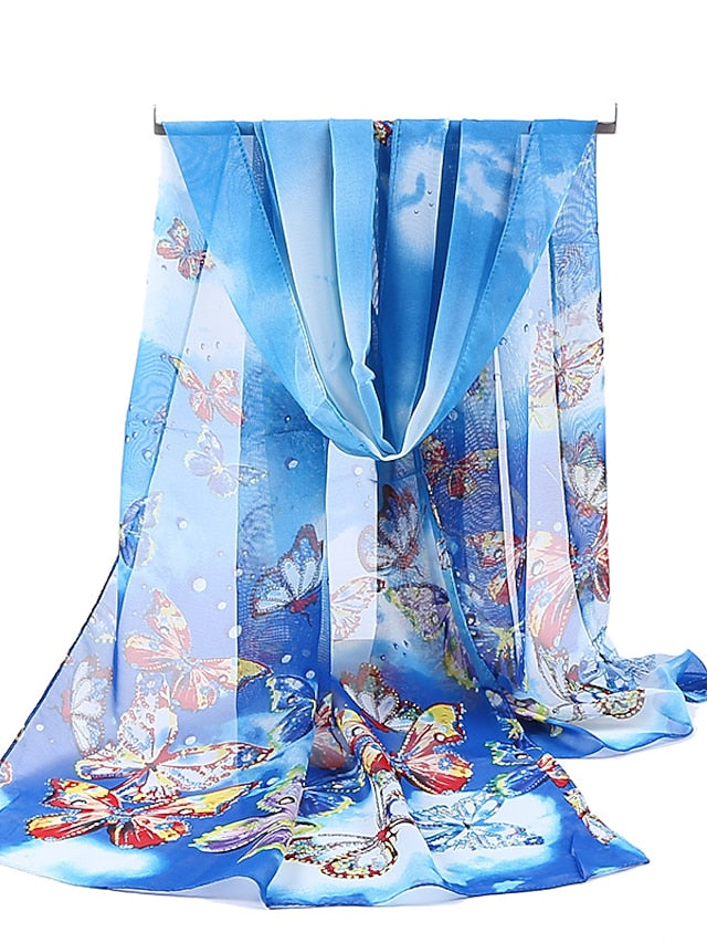 Women's Scarves Shawl Daily Holiday Animal Chiffon Casual Vintage Retro Sunscreen Outdoor Casual 1 PC - LuckyFash™