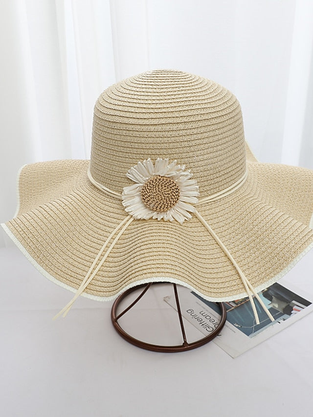 Fashion Wide Brim Straw Hat Girls Lady Sun Hat Beach Hat Women Summer Hat UV Protect Travel Cap Adult Panama Hat - LuckyFash™