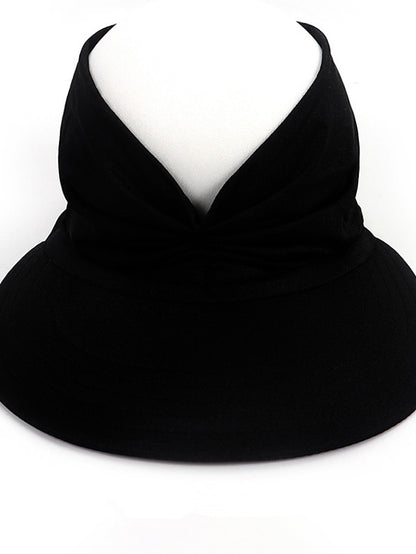 Women's Sun Hat Floppy Hat Outdoor Daily Crystal / Rhinestone Solid / Plain Color Polyester Boho Casual Casual / Daily 1 pcs - LuckyFash™