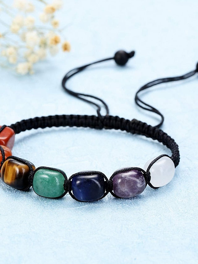 Men's Women's Loom Bracelet Yoga Bracelet Classic Vintage Theme Stylish Stone Bracelet Jewelry Brown / Rainbow / Coffee For Gift Daily - LuckyFash™