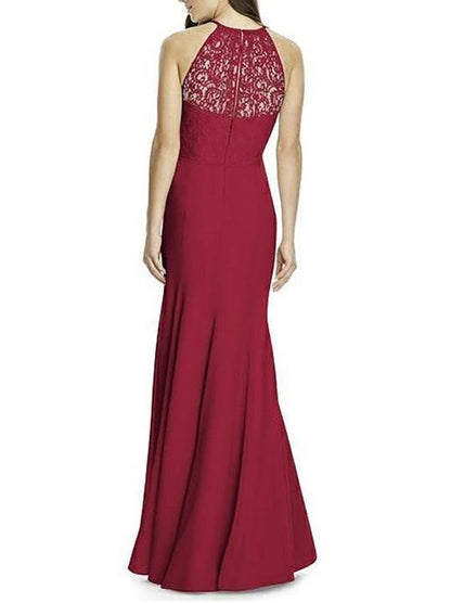 Lace Applique Pleated Drop-Waist Wedding Dress - LuckyFash™