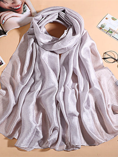 Simple Women Fashion Scarf Plain Solid Shawls Scarves Summer Lady Bandanas Foulard Hijab Party Gift - LuckyFash™