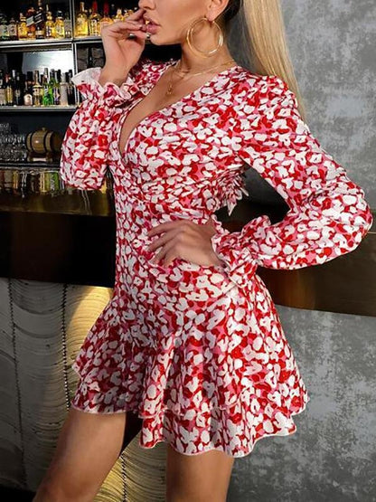 Layered Ruffle Hem Leopard Dress - LuckyFash™