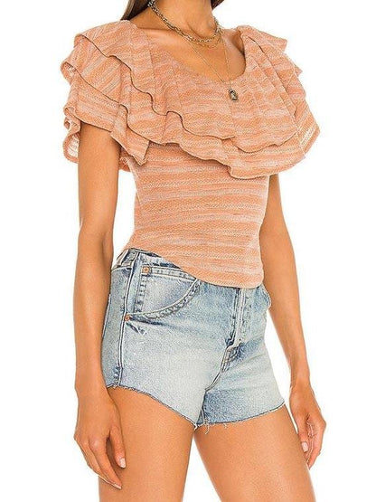 Layered Ruffles Collar Slim Blouse - LuckyFash™