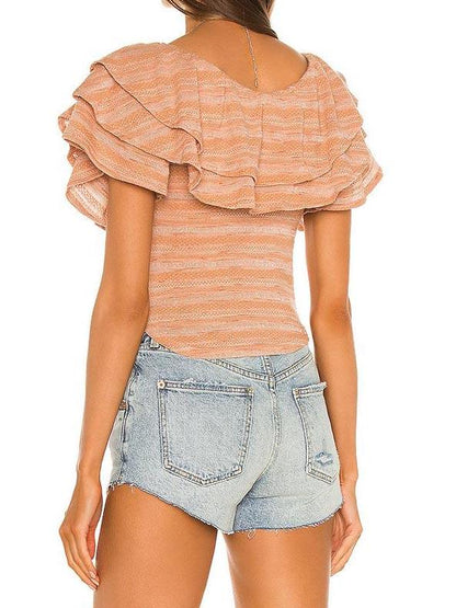 Layered Ruffles Collar Slim Blouse - LuckyFash™
