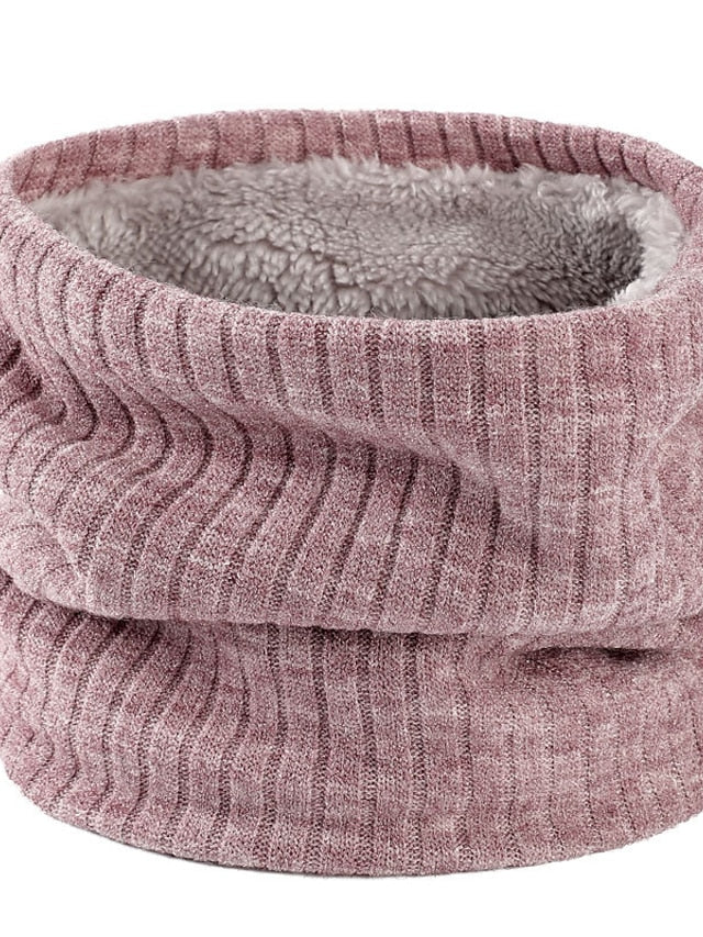 Women's Infinity Scarf Party Black Scarf Pure Color Red Khaki Fall Winter Unisex - LuckyFash™