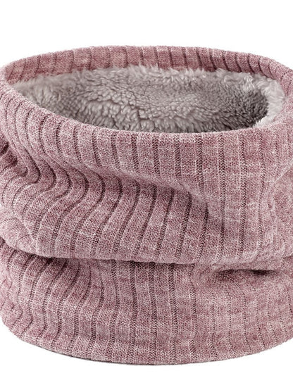 Women's Infinity Scarf Party Black Scarf Pure Color Red Khaki Fall Winter Unisex - LuckyFash™