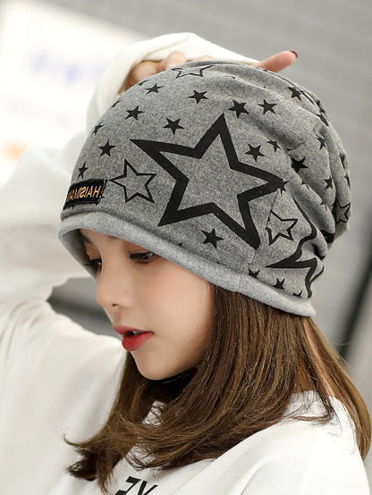 Men's Women's Slouchy Beanie Hat Outdoor Home Daily Stars Spandex Cotton Cute Casual Warm Elastic Casual / Daily 1 pcs - LuckyFash™