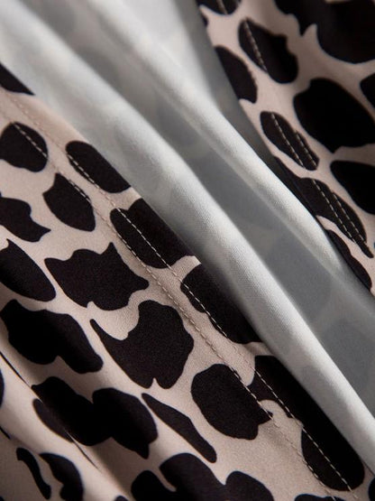 Leopard Animal Print Pocket Open Tunic Cardigan - LuckyFash™
