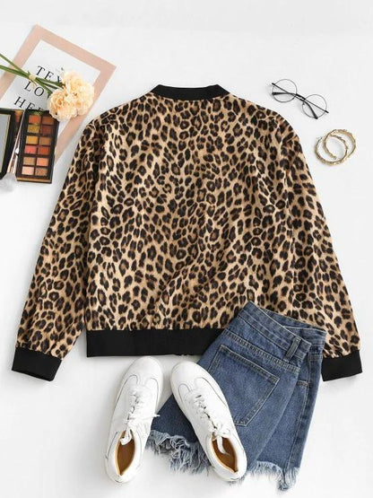 Leopard Animal Print Zip Up Jacket - LuckyFash™