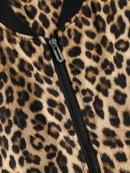 Leopard Animal Print Zip Up Jacket - LuckyFash™