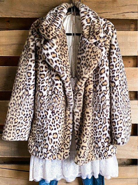 Leopard Casual Long Sleeve Outerwear - LuckyFash™