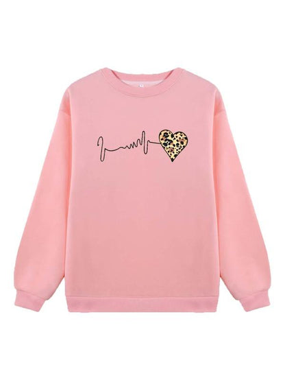 Leopard Heart Thermal Lined Sweatshirt - LuckyFash™