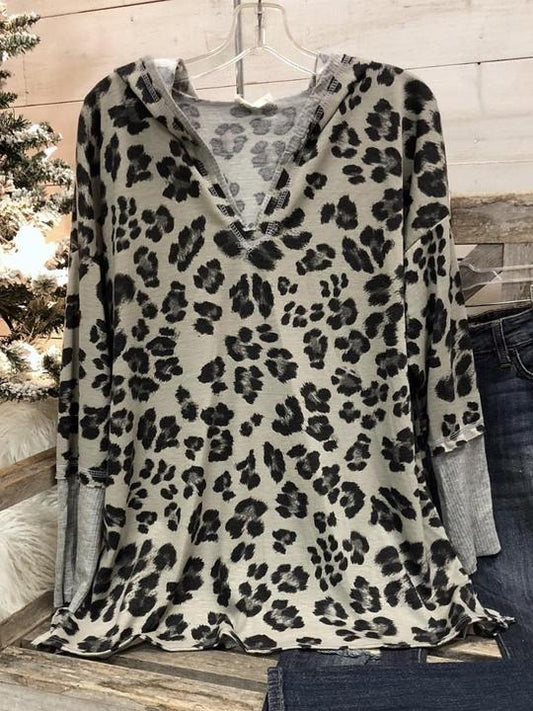 Leopard Long Sleeve Leopard Shirts & Tops - LuckyFash™