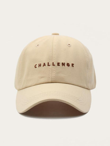 Beige Letter Embroidered Baseball Cap - LuckyFash™