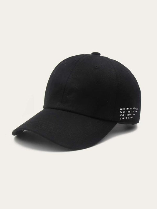 Black Letter Embroidered Baseball Cap - LuckyFash™