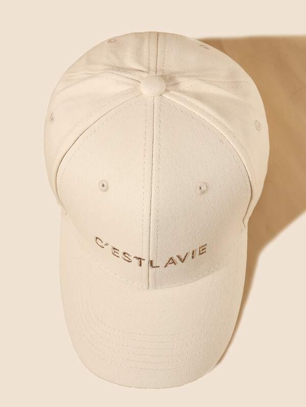 Apricot Letter Embroidered Baseball Cap - LuckyFash™