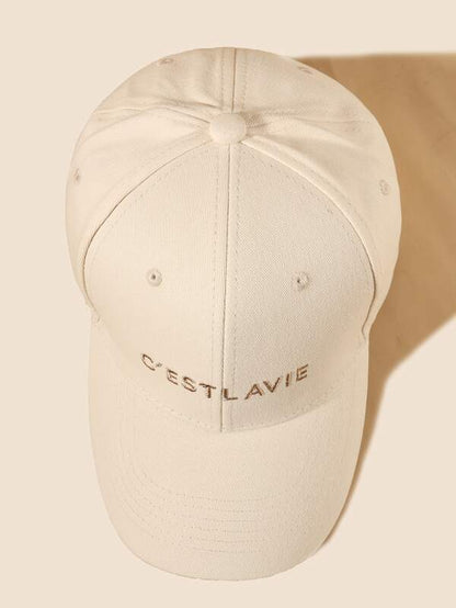 Apricot Letter Embroidered Baseball Cap - LuckyFash™