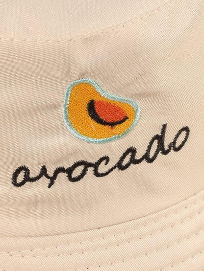 Avocado Tag Letter Embroidered Bucket Hat - LuckyFash™