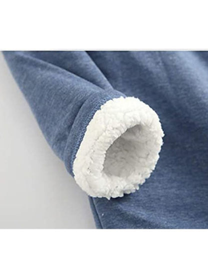 Basic Casual Wine Red Big red Black Solid Color Home Crew Neck Long Sleeve for Women - LuckyFash™