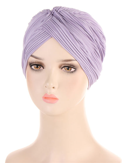 Indian Twist Knot Women Muslim Fold Hijab Turban Inner Caps Hair Care Hat Bonnet Headwear Wrap Head Scarf Femme Cover Beanies - LuckyFash™