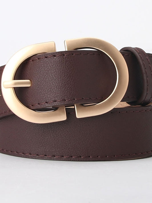 Women's Belt PU White Black Khaki Brown Coffee Waist Belt School Daily Pure Color / Spring / Summer / Fall / Winter / Alloy - LuckyFash™