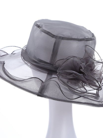 Women's Hat Bucket Hat Sun Hat Black Blue Purple Party Outdoor Dailywear Floral Floral Portable Windproof Comfort - LuckyFash™