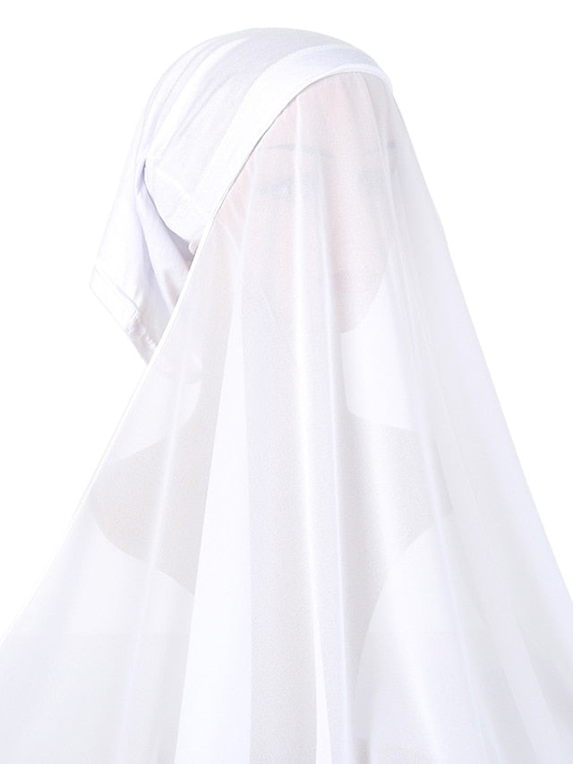 Muslim Women Hijabs Chiffon Shawl Head Scarf Islamic Ramadan Prayer Headwraps Bandage Adjustable Musulman Femme Veil - LuckyFash™