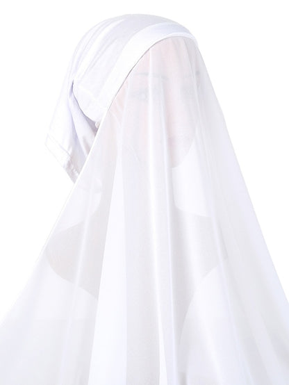 Muslim Women Hijabs Chiffon Shawl Head Scarf Islamic Ramadan Prayer Headwraps Bandage Adjustable Musulman Femme Veil - LuckyFash™