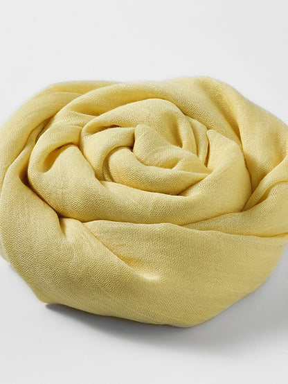 Women's Women's Shawls & Wraps Outdoor Dailywear Holiday White Yellow Pink Scarf Pure Color - LuckyFash™