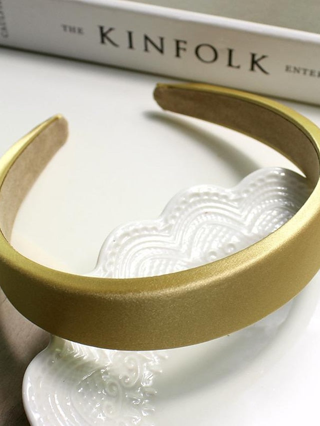 Women's Girls' Headbands Headband For Daily Fabric 15A Satin Black 3A Satin Nude Apricot 2A Satin Champagne - LuckyFash™