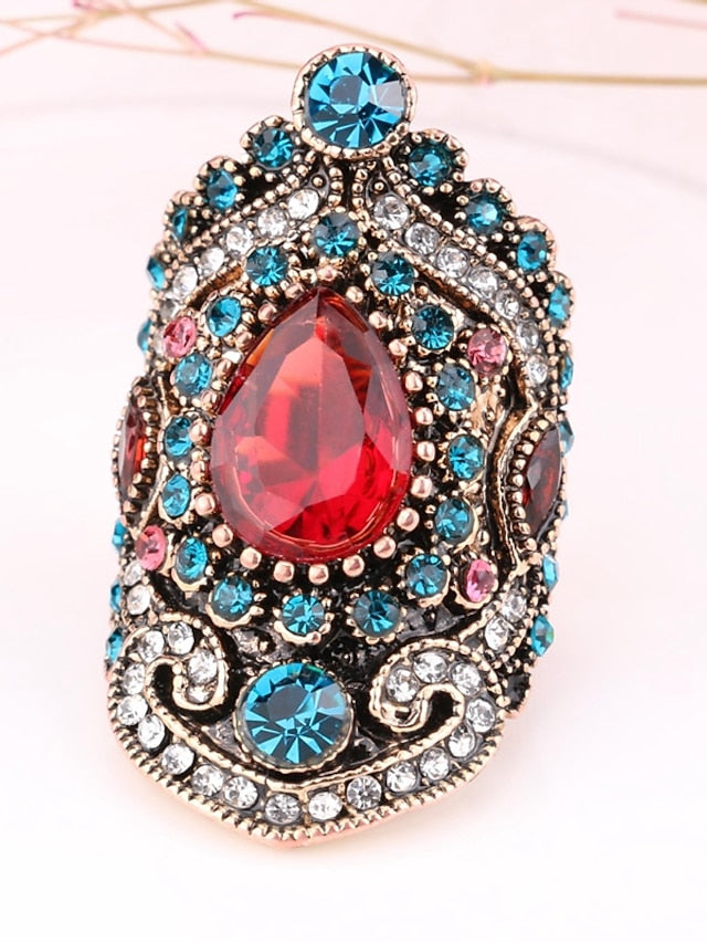 1PC Ring For Women's AAA Cubic Zirconia Multicolor Street Prom Alloy Classic - LuckyFash™