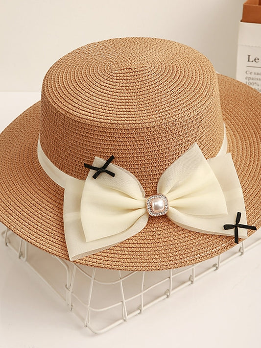 Women's Sun Hat Straw Hat Daily Holiday Straw Vacation Beach Sunscreen Casual / Daily 1 pcs - LuckyFash™