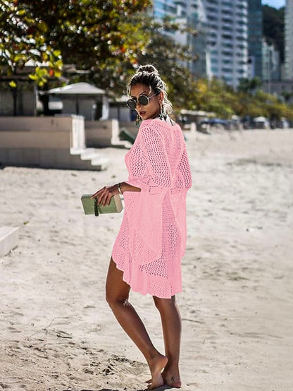 Womenâ€˜s Green Black Blue Long Sleeve Pure Color Lace up Winter Fall Autumn Crew Neck Hot Winter Dress Fall Dress Loose Fit One-Size - LuckyFash™