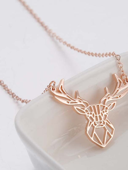 Women's necklace Chic & Modern Party Deer Necklaces / Gold / Silver / Fall / Winter / Spring - LuckyFash™