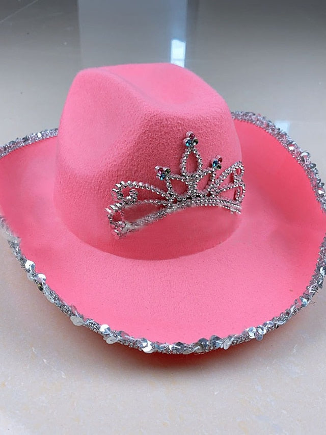 Women's Hat Bucket Hat Flat Cap Light Pink Pink Fuchsia Party Outdoor Special Occasion Beaded Star Print Comfort Warm Breathable - LuckyFash™